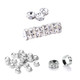 Rhinestone Flower Silver Diamante